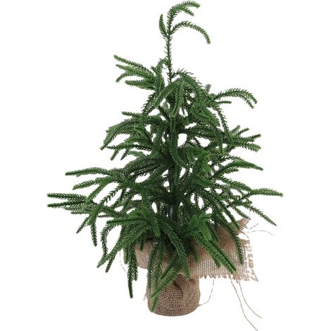 Sapin Noël artificiel PET vert mini pin centre table – Maison vacances intérieur table salle à manger déco 45cm, décoration (1/5)