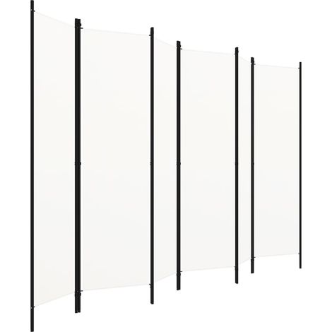 Paravent Cloison de séparation 6 panneaux, Pour Jardin, Balcon, Terrasse Blanc crème 300x180 cm OIB9424E