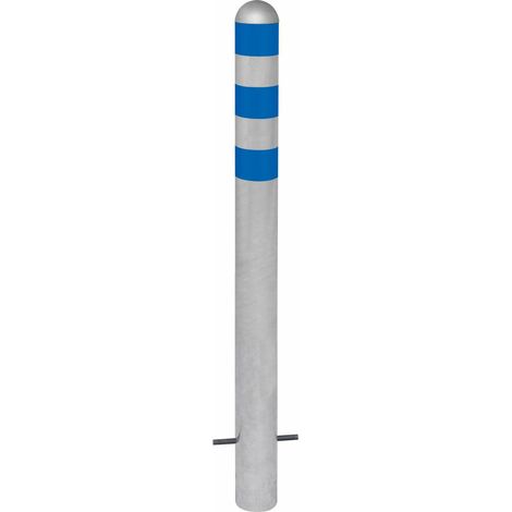 MORAVIA Schutzpoller CITY Stahl feuerverzinkt H 1.200 mm Alu-Kappe blau (1/2)