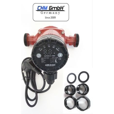 CHM GmbH® Pompe à haut rendement 25-60/180 Auto Pompe de circulation pour chauffage (1/5)