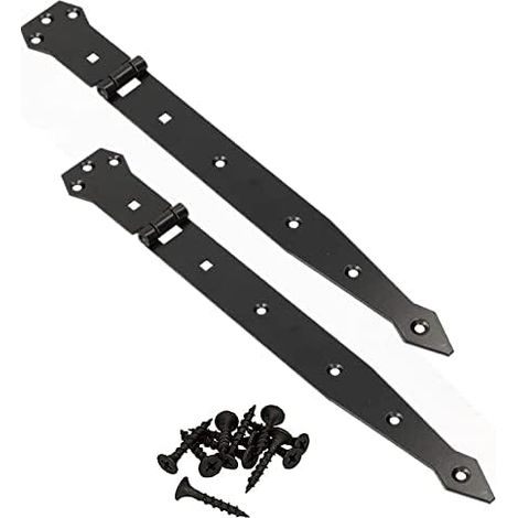 KOTARBAU Charnière de porte - Revêtement par poudre - Noir - 300 mm (1/5)