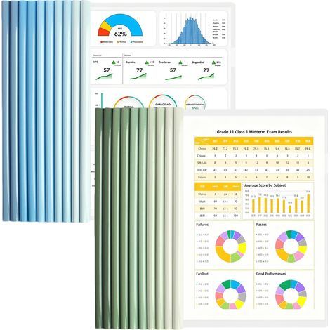 20 Pcs Reliure Dossier Baguette, A4 Reliure Présentation Dossier avec Barre Coulissante Couverture de Rapport A4 pour École Bureau Accueil Resume Documents (1/5)