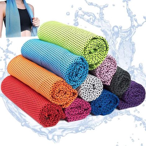 Asciugamani rinfrescanti, asciugamani ghiacciati, asciugamani traspiranti, asciugamani in microfibra, adatti per yoga, palestre, allenamento, sport, fitness, corsa, campeggio, escursionismo. (1/5)