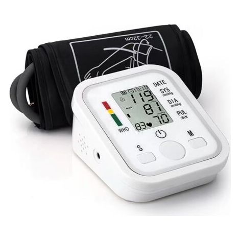 AGE Tonomètre de compteur de battement de coeur de moniteur de mesure de tension artérielle de bras de Digital d'affichage à cristaux liquides (1/4)