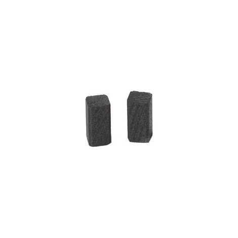 Set aus 2 anpassbaren Kohlen für Black & Decker. Abmessungen: 5 x 5 x 10 mm.