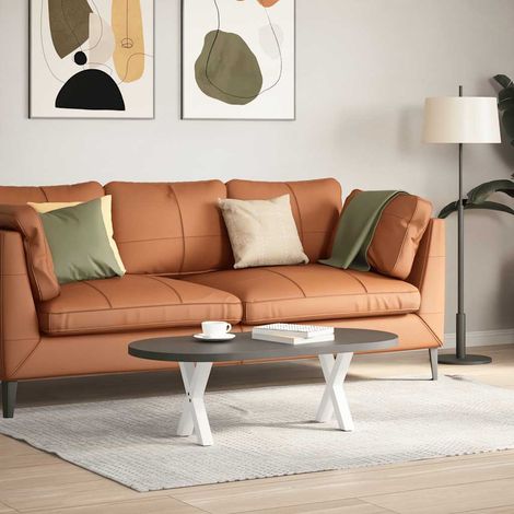 Maison Exclusive - Couchtischbeine X-Form 2 Stk. Weiß 30x(30-31)