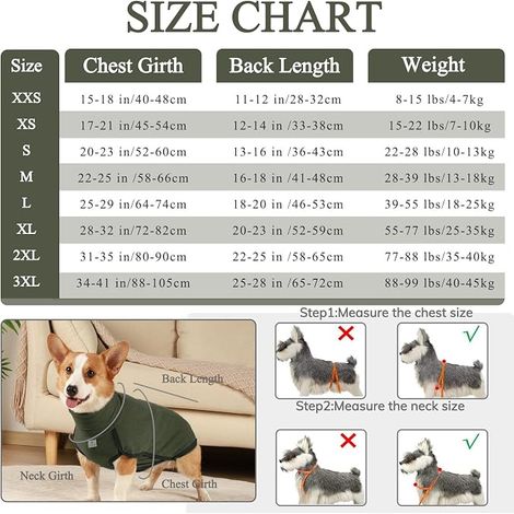 Pull Chien, pour Chien, Manteau Doux et Chaud pour Chien, Manteau Chien Hiver, Manteaux d'hiver pour Chiens，Vetement pour Chien Chat，Pull-Overs pour Petite Moyen Grand Chiens -Vert 2XL (1/4)
