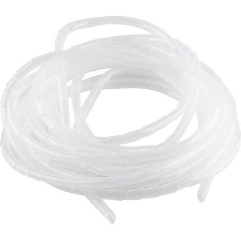 Organisateur de câbles spiralé avec protection pour la maison et le bureau, 10 mm (blanc) (1/5)