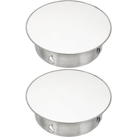 Lot de 2 Bouchon pour Tuyau de Poêle 118mm à 125mm, Cache-trou de cheminée, Cache Tuyau, Couvercle De Trou De Cheminée,Bouchon Cheminée Perforé en Acier Inoxydable Ø 148mm Profondeur 45mm, ar (1/5)
