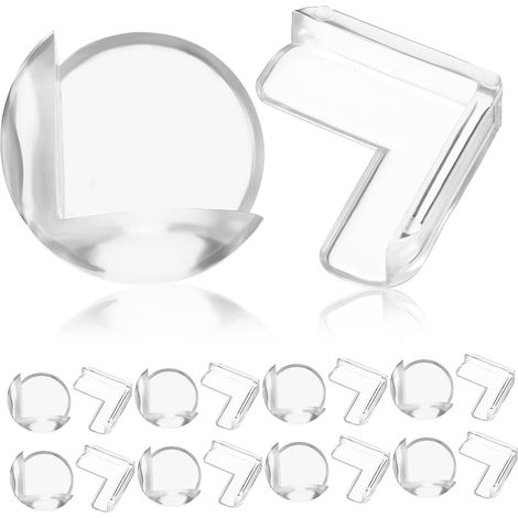 20 protège-coins pour meubles - transparent - pour meubles (1/5)