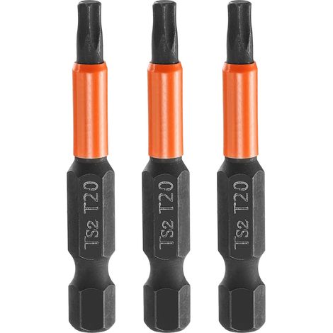 3Pcs Embout Tournevis Torx T20 1/4" Hex Shank Longueur 2" (50mm) (1/5)