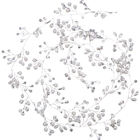 Couronne Capillaire Mariée - Vigne Capillaire en Fil de Cuivre avec Cristaux et Perles Fausse - Or ou Argent - 50 cm ou 1 m - 1 Pièce (1/5)