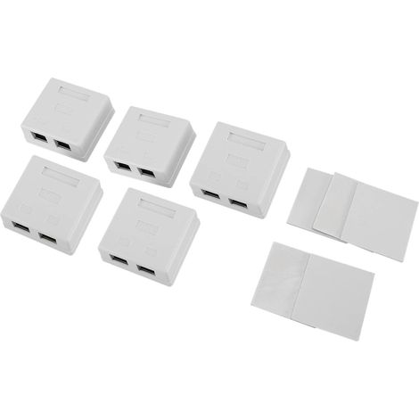 RJ45 - Prise réseau blindée à double paroi, montée en surface, avec (1/5)