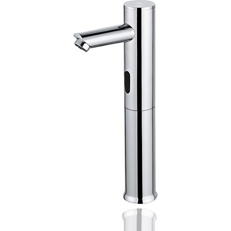 1 Robinet Laiton Chromé Capteur Infrarouge Prémélange Eau Chaude Froide Sans Contact Lavabo (1/5)