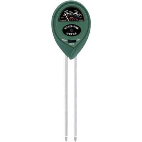 MS01 Boden-pH-Meter (Grün), 3-in-1-Bodenfeuchte-/Licht-/pH-Tester, Gartenwerkzeug-Set für Rasen und Acker