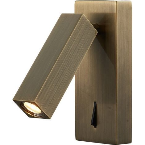 Aplique led cuadrado TARIFA dorado de lineas cuadradas MANTRA (1/3)