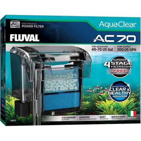 Filtro per acquario Fluval AquaClear AC70 nero 2 kg