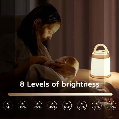 Veilleuse LED 1 pièce lampe de chevet blanche multicolore veilleuse chambre télécommande minutage charge veilleuse lampe de chevet pour enfants cadeau économie d'énergie (1/4)
