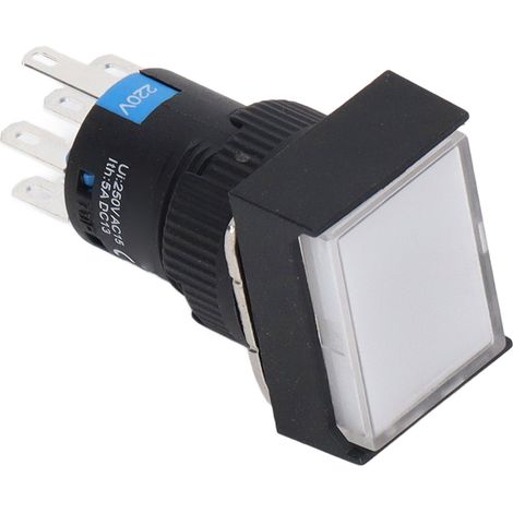 Lot de 25 micro-interrupteurs à bouton-poussoir autobloquants avec voyant lumineux pour appareils industriels 220 V 5 A (1/5)