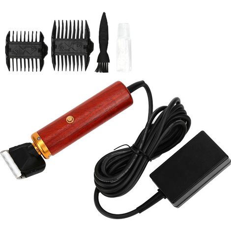 Tondeuse à poils d'animaux électrique avec poignée en palissandre, rasoir électrique AC100-240V 55W (prise UE) (1/5)