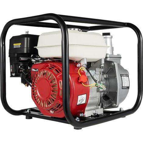 6.5CV Pompe à eau essence 4 temps, Pompe haute pression 2 pouces débit 36 m³/h, aspiration 7m refoulement 28m, motopompe thermique 4 temps, pompe à eau thermique, réservoir 3.6L (1/5)