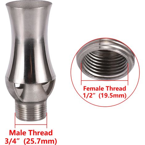 (Acier inoxydable) Buse de fontaine Ice Tower en cèdre, filetage femelle 1/2" mâle 3/4" pour jardin, parc, étang, place, hôtel, aménagement paysager, fontaine ornementale (1/5)