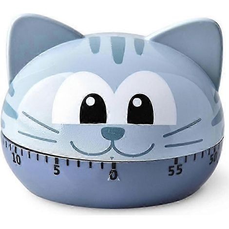 Handwecker, 60-Minuten-Zifferblatt, 360° drehbarer Countdown-Aufziehtimer – Geschenk-Kitten