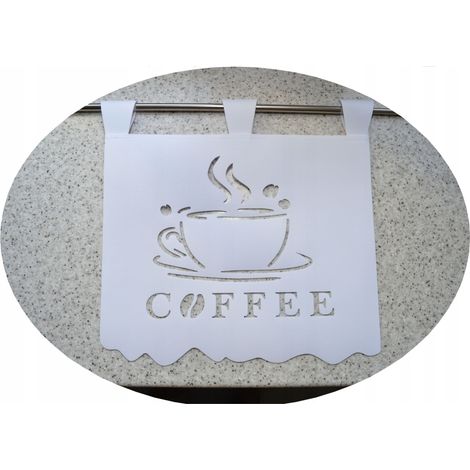 KAWA Café GLAMUR Küchenvorhang 35x35