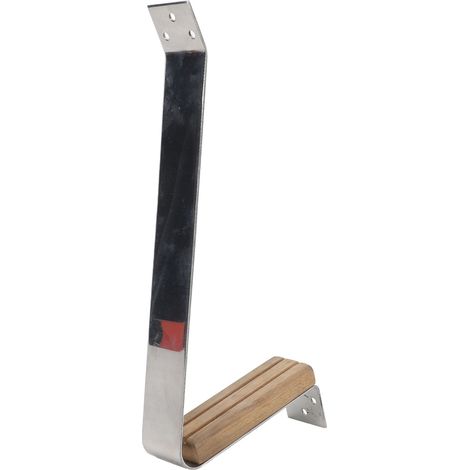Échelles de mât en teck 11‑1/4x5‑1/8 pouces, inox 304 marine, marches pour bateaux, yachts et voiliers, paire renforcée (1/5)