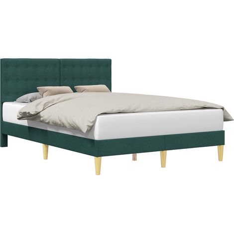 Maison Exclusive - Struttura del letto Verde Scuro 120 x 190 cm Tessuto