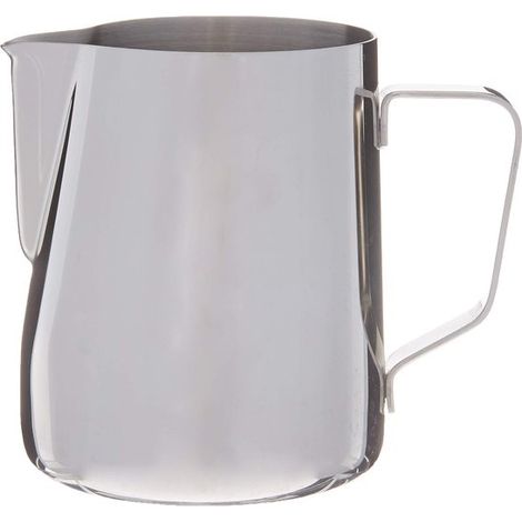 Jarra de leche profesional de acero inoxidable de 355 ml (12 oz), taza de acero inoxidable para arte latte (1/5)
