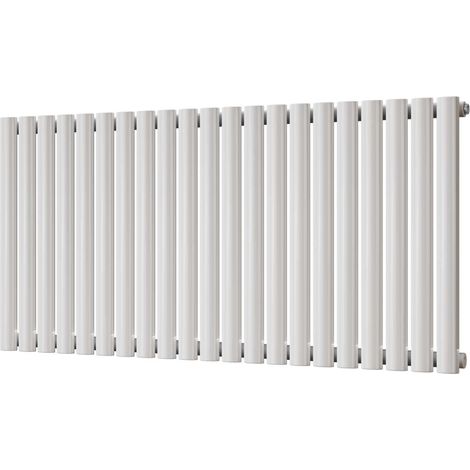 Omeara - White Designer Radiator H600mm x W1218mm Single Panel - Feet Included (1/4)