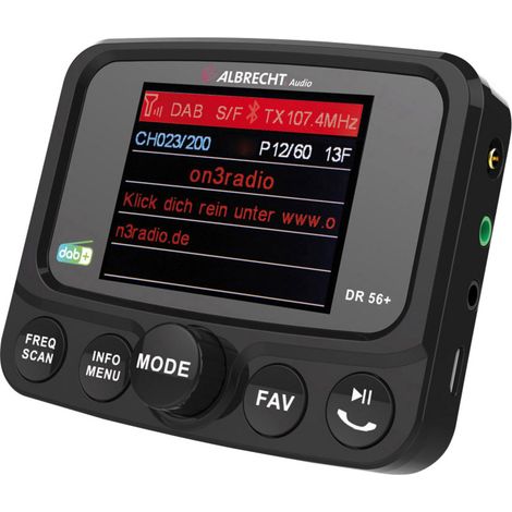 Albrecht DR56+ DAB+ Empfänger Saugnapfhalterung, Bluetooth Musikstreaming (1/5)