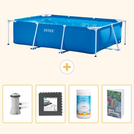 Intex Piscine Tubulaire Rectangulaire - 300x200x75 cm - 5-pièces SCB125 (1/5)