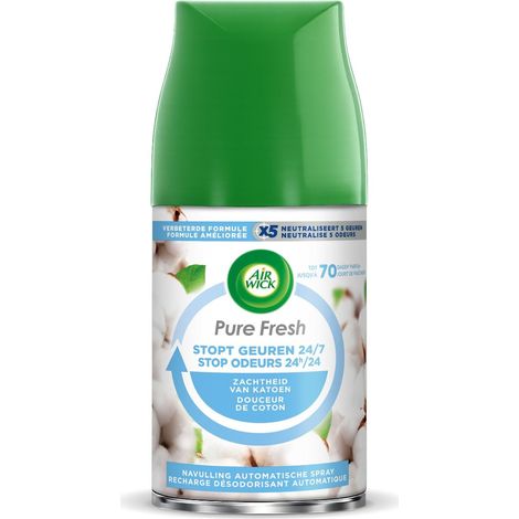 AIR WICK DESODORISANT MAISON RECHARGE DIFFUSEUR FRESHMATIC PURE FRESH DOUCEUR DE COTON 3215002