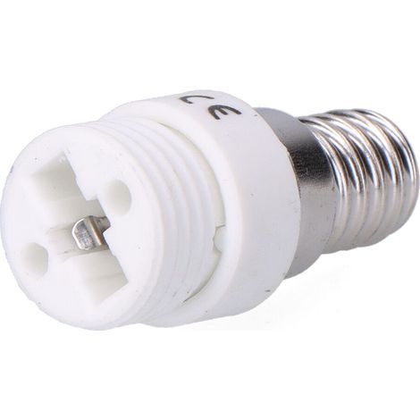 Convertitore da E14 a G9, da 2 a 230 V, bianco, ø20 x 45 mm (confezionato in termoretraibile)