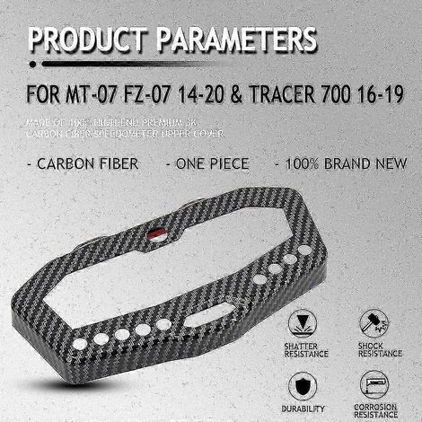 Cache-compteur de vitesse en fibre de carbone pour Yamaha MT07 FZ07 2014-2020 2019 2018 2017 2015 et Tracer 700 2016-2019 (SZRH AB) (1/4)