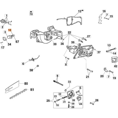 Tubo motosega modelli GS630 ORIGINALE OLEOMAC 61250228R 61200030AR