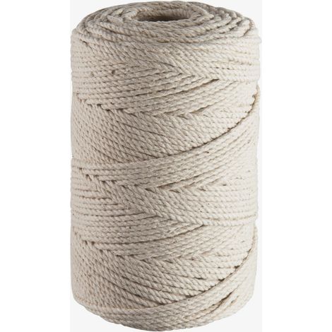Corderies Tournonaises – Cordeau en coton 500 g – Longueur 150 m – Résistance à la rupture 30 kg – Pour traçage de lignes droites et fixation légère