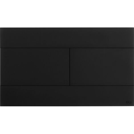 Oli  Bouton de chasse d'eau - Modèle Slim - Noir Soft Touch - Élégance et Symétrie