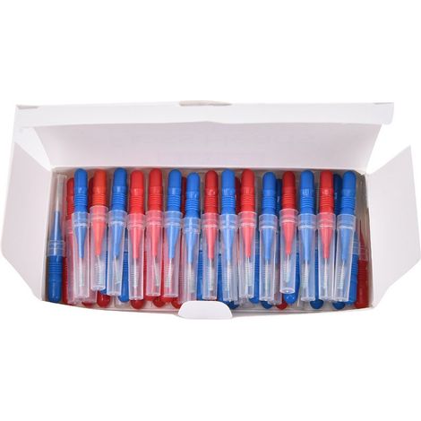 Two-tone interdental brushes, dental cleaning and maintenance brushes, orthodontic brushes, 50 brushes/box (1/5)