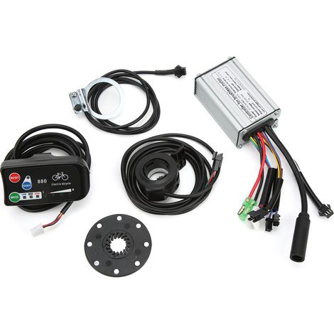 Kit contrôleur à onde carrée 36V/48V 15A pour vélo électrique, avec écran LED880, adapté au moteur sans balais 250W