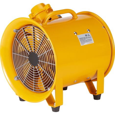 Mophorn Tragbarer Ventilator, 304,8 mm Hochleistungs-Zylinderventilator, 550 W starker Abluftventilator 2500 CFM, 3 m Netzkabel, Industriegebläse für Staub und Rauch