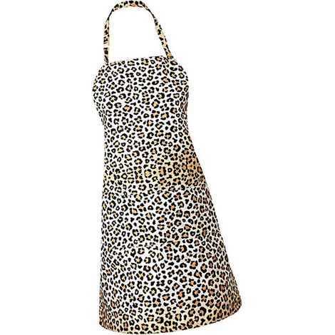 Moderne Küchenschürze mit Leopardenmuster, maschinenwaschbar, aus wasserabweisendem Polyester, für den privaten und gewerblichen Gebrauch, mehrfarbig (1/5)