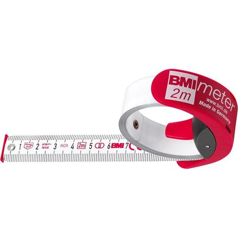 BMI Taschenbandmaß BMImeter 2mx16 Stopper & Gürtelclip
