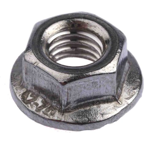 Ecrou hexagonal à collerette de diamètre 11.8mm, M5, Acier Inoxydable A2 304 ( Prix pour Sachet de 50 ) (1/2)