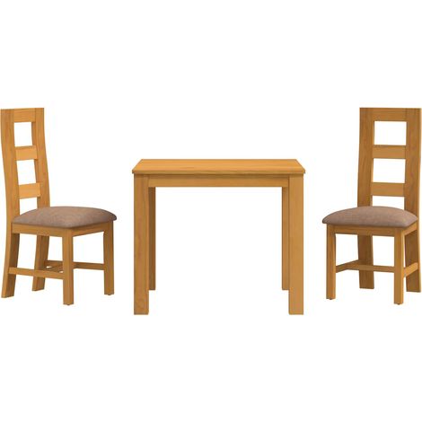 Ensemble de salle à manger 3 pc Gris Bois de chêne massif vidaXL (1/5)