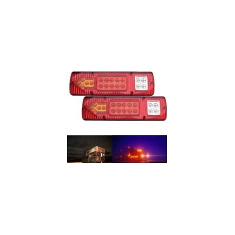 Convient aux feux arrière Lntyq 2X LED, 19 ampoules LED, 12V, convient aux camions, camping-cars, fourgonnettes et remorques marines. (1/2)