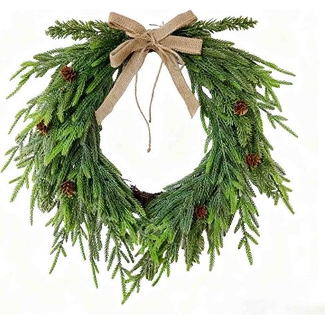 Guirlande De Noël - Guirlande Hivernale Artificielle En Plastique - Pour Porte D'Entrée Fenêtre Murs Intérieur Extérieur - 40 Cm - 1 Pièce (1/5)