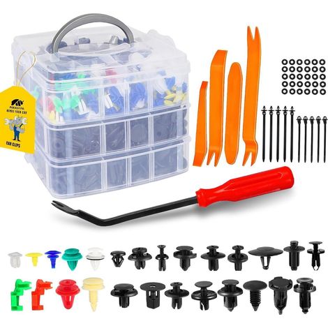 Befestigungclips Auto Set Spreiznieten Kabelbinder 925 St&xFCck (1/5)